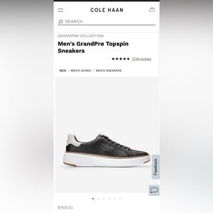 Brand New Cole Haan Men's GrandPrø Topspin Sneakers Size 13